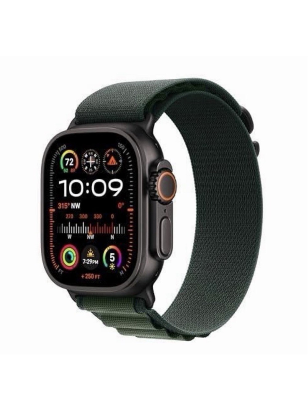 Apple Watch Ultra 2 GPS+LTE 49mm Black Ti Dark Green Alpine Loop M A2986